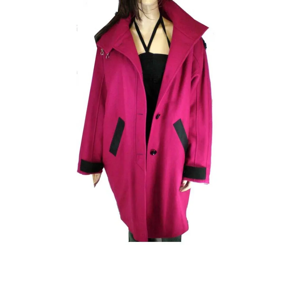 NEW 100%AUTH VINTAGE90 DG DOLCE GABBANA WOOL PONCHO QUILTED COAT IT 40R 26 M - Picture 2 of 8